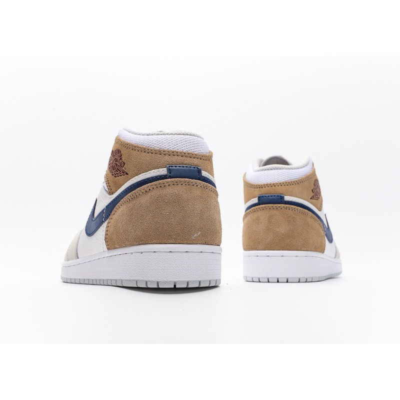 Nike Jordan Joe 1 white blue brown retro non-slip basketball shoes men and women casual sports shoes DO6726-100